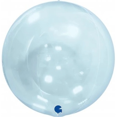 GRABO fóliový balónek Koule průhledná modrá 4D 38cm 15 nafukovací