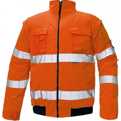 Cerva CLOVELLY PILOT reflexná bunda oranžová 2v1 zimní