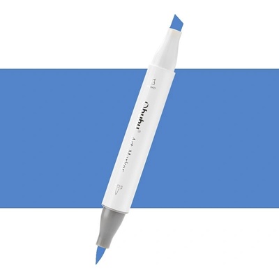 Lihová fixa OHUHU oboustranná Brush & Chisel, Hyacinth (B170)