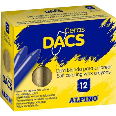 Alpino Balenie 12 voskoviek DACs zlatá
