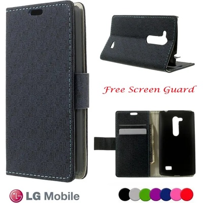 LG L Fino Wallet Кожен Калъф + Протектор