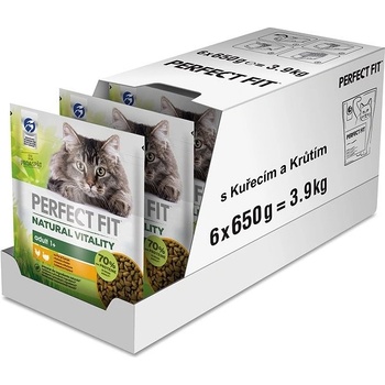 Perfect fit granule Vital & Nature Adult kuřecí a krůtí 6 x 650 g
