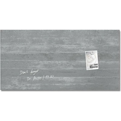 Magnetická sklenená tabuľa 46 x 91 cm SIGEL betónový vzor