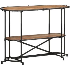 vidaXL Конзолна маса, 110x42x76 cм, акациево дърво масив (4013501)