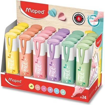 Maped Fluo Peps Pastel súprava 24 ks