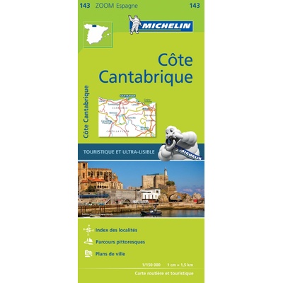 Michelin vydavatelství mapa Costa de Cantabria 1:150 t.