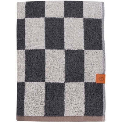 Mette Ditmer Антрацитна/бежова хавлиена кърпа от органичен памук от тери 70x133 cm Retro - Mette Ditmer Denmark (RETTWL98)