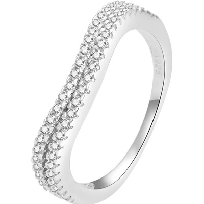 Beneto Moderní stříbrný se zirkony AGG230