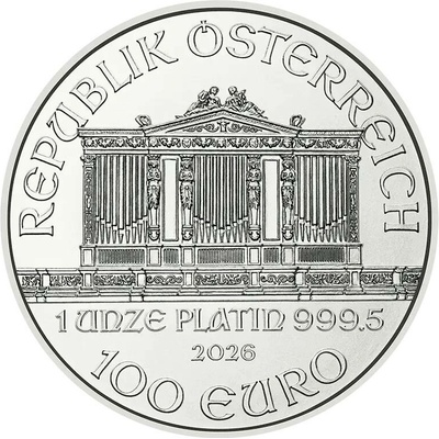 Münze Österreich mince Platinová Wiener Philharmonic 2026 1 oz