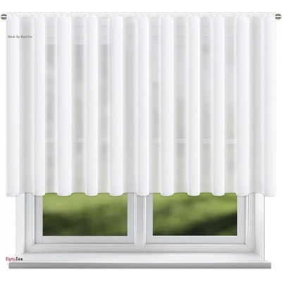 BytoTex Voálová záclona s řasící páskou Nani 400x130 cm