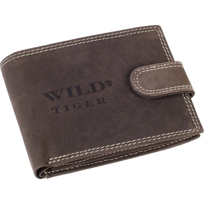 Pánská kožená Wild Tiger ZM-28-049 tmavě hnědá