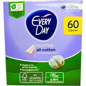  EVERY DAY ежедневни дамски превръзки, Normal, All cotton, 60 броя