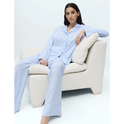 Marks & Spencer Пижамна сет с печат и нежен допир Marks & Spencer синя Marks & Spencer | Sin | ЖЕНИ | L