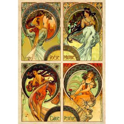 D-Toys - Puzzle Mucha: Arts - 1 000 piese