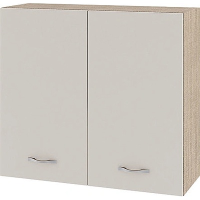 ИРИМ Горен шкаф с две врати и рафт Сити МС-4 мока / сатен 80 см