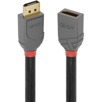 Lindy Кабел Lindy Anthra Line, от DisplayPort 1.4 (м) към DisplayPort 1.4 (ж), 3.0 m, черен (LNY-36498)