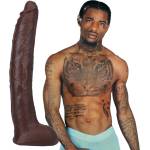 Doc Johnson Damion Dayski - Realistic ULTRASKYN Dildo - 12" / 30 cm - Chocolate