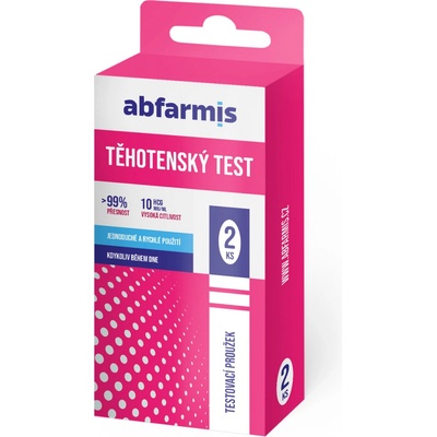 Abfarmis Těhotenský test testovací proužky 2 ks