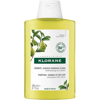 Klorane Cédrat šampon pro normální vlasy Shampoo with Citrus Pulp 200 ml