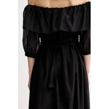 MARELLA рокля с голи рамене с добавена коприна AEROSI (2613221134200)