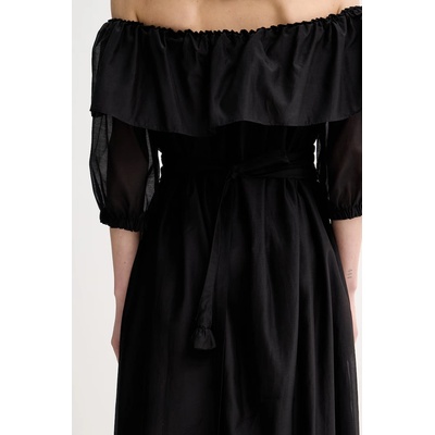 MARELLA рокля с голи рамене с добавена коприна AEROSI (2613221134200)