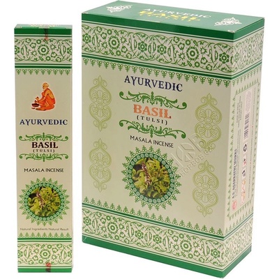 Ayurvedic Basil indické vonné tyčinky 12 x 15 ks