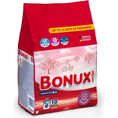 Bonux Pure Magnolia prací prášek na barevné prádlo 18 PD 1,17 kg