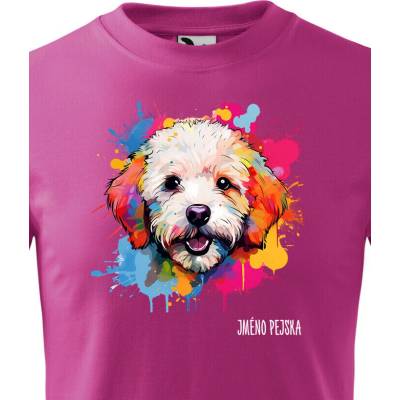 Dětské tričko Bišon Purpurová Canvas Dětské tričko 2429