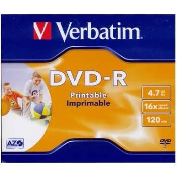 Verbatim 43521 DVD-R 4.7GB/16x/интерфейс за отпечатване/презаписваем DVD (43521)