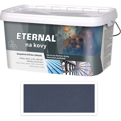 Eternal Na kovy antikorozní barva na kov 5kg Kovářská tmavě šedá 454