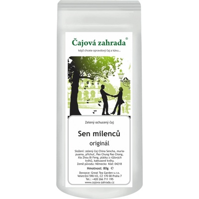 Čajová zahrada Sen milenců zelený ochucený čaj 0,5 kg