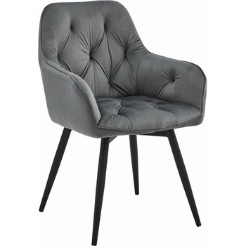 JAKS Jork tmavě šedá velúr