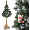 LEAN TOYS Vianočný stromček 3D na pníku z umelej diamantovej borovice 160 cm Snehové trblietky
