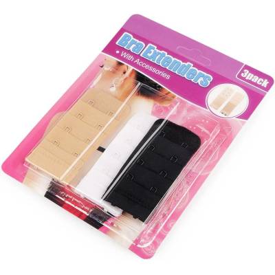 Prodloužení obvodu podprsenky bez pruženky - dvouřadé, trojřadé, sada 3 ks - (38 mm) mix