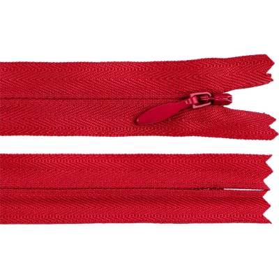 Prima-obchod Spirálový zip skrytý YKK No 4 délka 60 cm, barva 519 červená