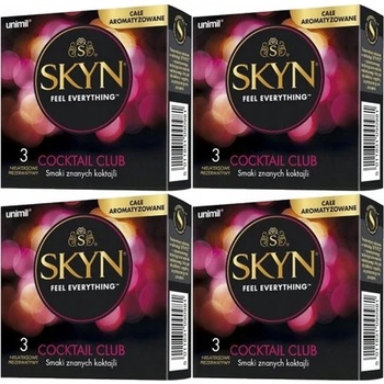 Skyn 12 бр. (4x3) Ароматни нелатексови презервативи Skyn Cocktail Club
