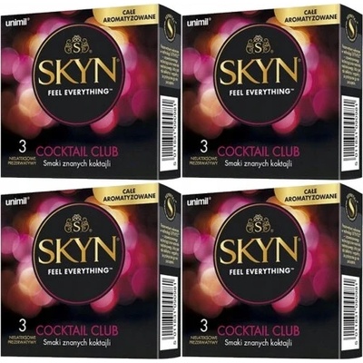 Skyn 12 бр. (4x3) Ароматни нелатексови презервативи Skyn Cocktail Club