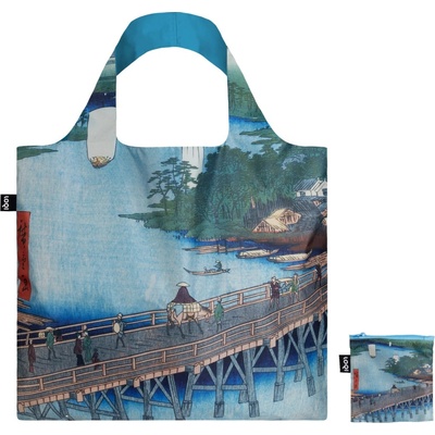 Skladacia nákupná taška LOQI UTAGAWA HIROSHIGE Senju Great Bridge