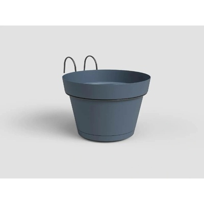 Artevasi Květináč CAPRI závěsný na balkon 20cm plast modrá SLATE BLUE
