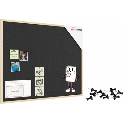 Allboards TFGREY108G Textilní tabule 100 × 80 cm