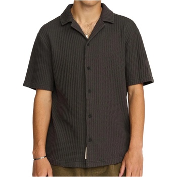 Revolution Мъжка риза с копчета Revolution Cuban Shirt Polyester S/S Shirt - Darkgrey - размер M (033-3265-0112)