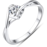 Silenti Jewelry Сребърен пръстен "Лирика" - 6 - 52мм (16.6мм диам. )