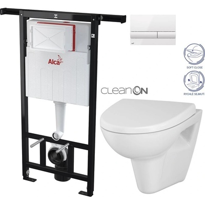 Alcadrain tlačítko M1710 WC CERSANIT CLEANON PARVA + SEDÁTKO AM102/1120 M1710 PA1