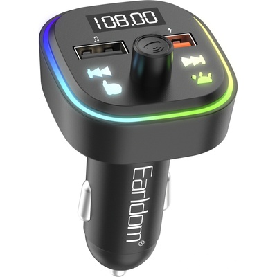 Earldom FM Трансмитер Earldom ET-M85, Bluetooth, USB, 3.1A, Черен - 17772 (17772)
