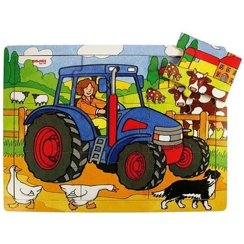 Bigjigs Toys Traktor 9 dílků