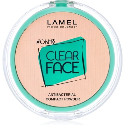 Lamel OhMy Clear Face kompaktný púder s antibakteriálnou prísadou 403 Rosy beige 6 g