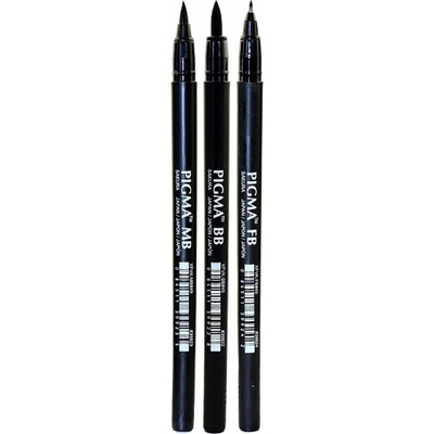 Fix štětcový Sakura PIGMA brush černý, černá MB Medium brush