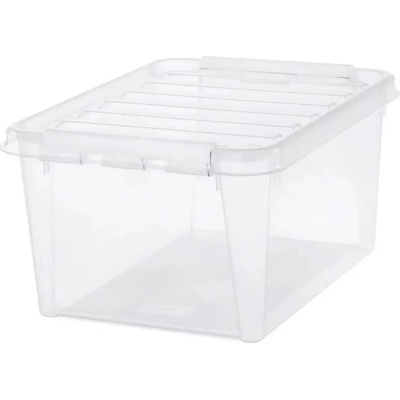 SmartStore Úložný box s bielymi klipmi Classic 32 l