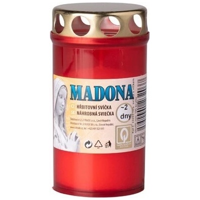 Hřbitovní svíčka Madona 135 g, červená