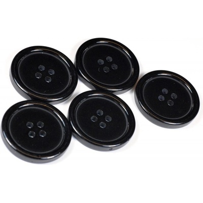Knoflík kabátový 1012 vel.44 - 27,9mm černý 25ks